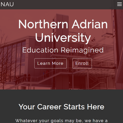 University Site project screenshot